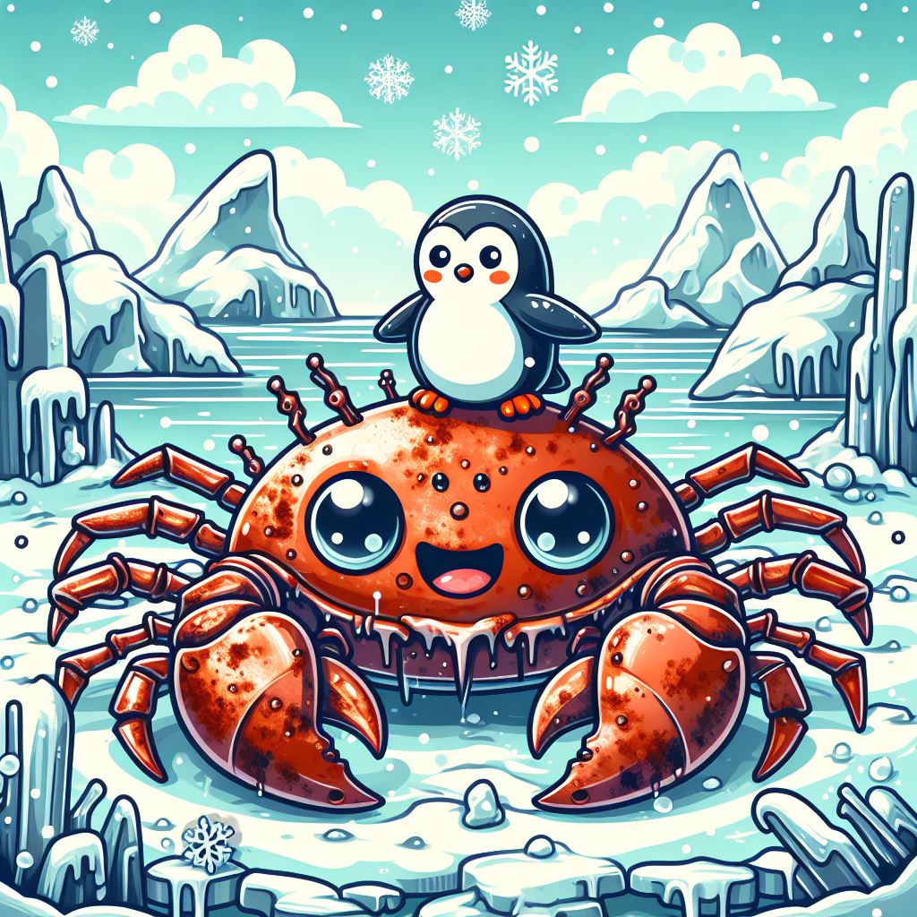 Rusty penguin. Created by DALL·E 3.